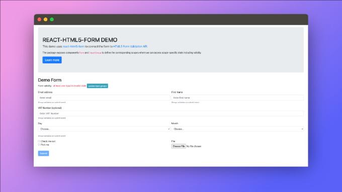 Effortless Form Handling in React with the HTML5 Validation API