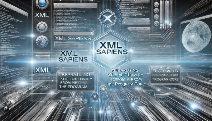 XML Sapiens is a tool to divide site functionality and program core